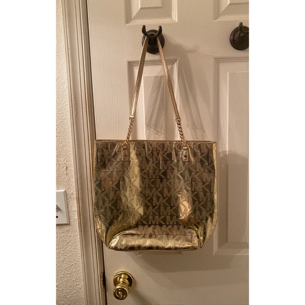 AUTHENTIC Michael Kors Metallic Tote Bag